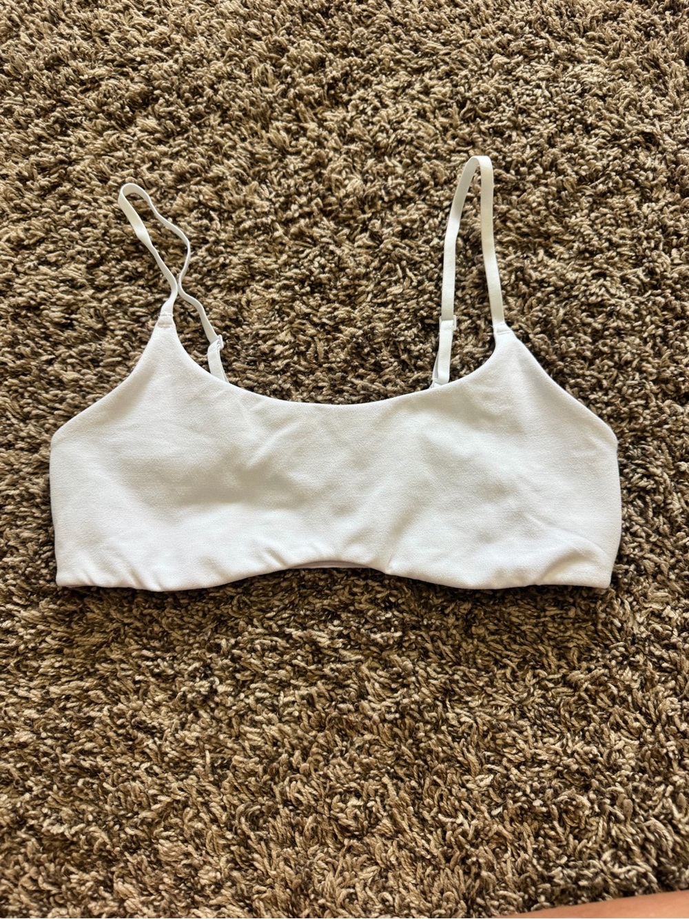 aerie White Seamless Stretch Bralette with Adjustable Straps
